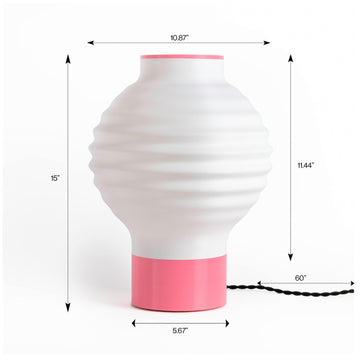 Asian Lantern Vintage Traditional Plant-Based PLA 3D Printed Dimmable LED Table Lamp - JONATHAN Y